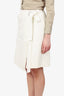Tibi White Belted Wrap Midi Skirt Size 00