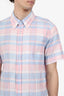 Thom Browne Blue/Pink Check Short Sleeve Shirt Size 3 Mens