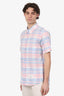 Thom Browne Blue/Pink Check Short Sleeve Shirt Size 3 Mens