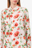 Equipment White/Multicolour Silk Floral Print Blouse Size XS
