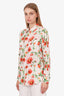 Equipment White/Multicolour Silk Floral Print Blouse Size XS