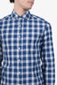 Brunello Cucinelli Blue Check Button Down Shirt Size M Mens