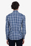 Brunello Cucinelli Blue Check Button Down Shirt Size M Mens