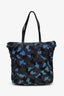 Prada Black/Blue Nylon Tessuto Camouflage Tote With Strap
