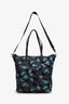 Prada Black/Blue Nylon Tessuto Camouflage Tote With Strap
