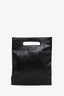 Helmut Lang Black Leather Cut-out Handle Flat Clutch