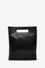 Helmut Lang Black Leather Cut-out Handle Flat Clutch