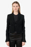 Rick Owens FW19 Black Wool Alice Blazer Size 2