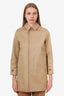 Burberry Beige Check-Pattern Buttoned Reversible Trench Coat Size 10Y Kids