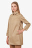 Burberry Beige Check-Pattern Buttoned Reversible Trench Coat Size 10Y Kids
