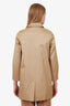 Burberry Beige Check-Pattern Buttoned Reversible Trench Coat Size 10Y Kids