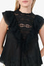 Ulla Johnson Black Embroidered Sleeveless Top Size 0