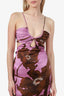 Johanna Ortiz Pink/Brown City Of Spices Floral Maxi Dress Size 2