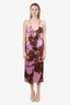Johanna Ortiz Pink/Brown City Of Spices Floral Maxi Dress Size 2