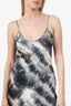Nili Lotan Gunmetal Tie Dye Silk Short Cami Dress Size S
