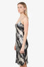 Nili Lotan Gunmetal Tie Dye Silk Short Cami Dress Size S