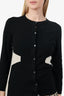 Jill Sander Black/White Silk Button Up Cardigan Size L