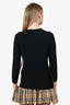 Jill Sander Black/White Silk Button Up Cardigan Size L