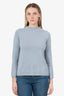 S Max Mara Blue Cashmere High Neck Sweater Estimated Size S