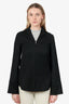 Jil Sander Black Fleece Wool Zip Up Blazer/Jacket Size 34