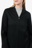Jil Sander Black Fleece Wool Zip Up Blazer/Jacket Size 34