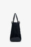 Christian Dior 2010 Navy Patent Leather Medium Lady Dior With Strap