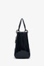 Christian Dior 2010 Navy Patent Leather Medium Lady Dior With Strap