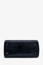 Christian Dior 2010 Navy Patent Leather Medium Lady Dior With Strap