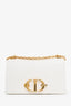 Christian Dior 2020 White Micro Cannage 30 Montaigne Chain Shoulder Bag