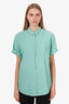 Xirena Green Stripe Cotton Button Down Shirt Size S