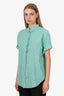 Xirena Green Stripe Cotton Button Down Shirt Size S
