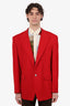 Prada Red Wool Blazer Size 58R Mens