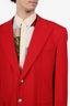 Prada Red Wool Blazer Size 58R Mens