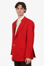 Prada Red Wool Blazer Size 58R Mens