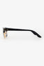 Cartier Black/Gold Browline Square C De Pilot Tinted Sunglasses