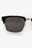 Cartier Black/Gold Browline Square C De Pilot Tinted Sunglasses