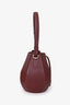 Must de Cartier Burgundy Leather Bucket Bag