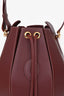 Must de Cartier Burgundy Leather Bucket Bag