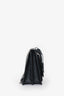 Yves Saint Laurent Black Embossed Croc Leather Medium Sunset Shoulder Bag
