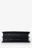 Yves Saint Laurent Black Embossed Croc Leather Medium Sunset Shoulder Bag