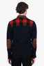 Junya Watanabe Comme des Garcons Navy Leather Patch Jacket Size L Mens