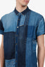 Kapital Blue Patchwork Katmandu Short Sleeve Shirt Size 3 Mens