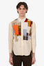 Junya Watanabe Comme des Garcons Beige Patchwork Button-Up Shirt Size S Mens