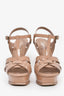 Saint Laurent Beige Patent Tribute Heels Size 37