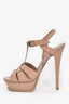 Saint Laurent Beige Patent Tribute Heels Size 37