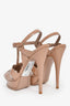 Saint Laurent Beige Patent Tribute Heels Size 37