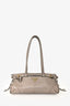 Prada Grey Leather 'Bonnie' Medium Shoulder Bag With Crossbody Strap