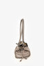 Prada Grey Leather 'Bonnie' Medium Shoulder Bag With Crossbody Strap