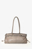 Prada Grey Leather 'Bonnie' Medium Shoulder Bag With Crossbody Strap