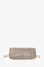 Prada Grey Leather 'Bonnie' Medium Shoulder Bag With Crossbody Strap